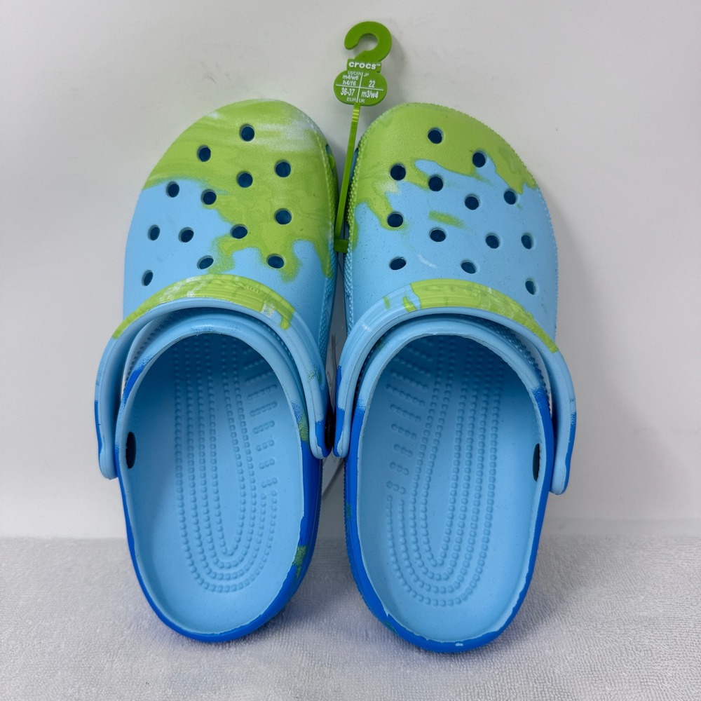Crocs Classic Ombre Clog Arctic Multicolor Blue Lime Green M4/W6 208275-4LE NEW